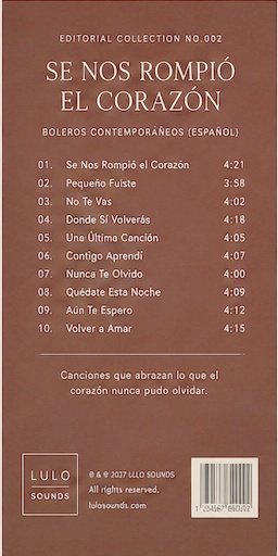 Se Nos Rompió el Corazón back cover